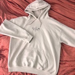 Leave Me Alone Hoodie - Tan size M
